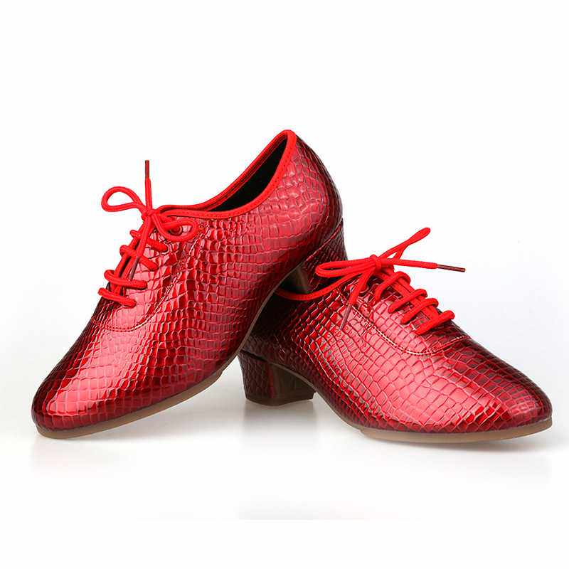 专业女教师真皮拉丁舞鞋女士新款中跟软底交谊舞摩登舞水兵舞鞋