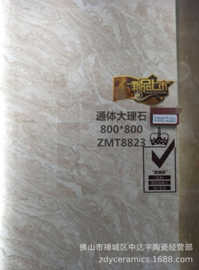 佛山800X800MM ZMT8823通体大理石瓷砖地面砖浴室墙面砖