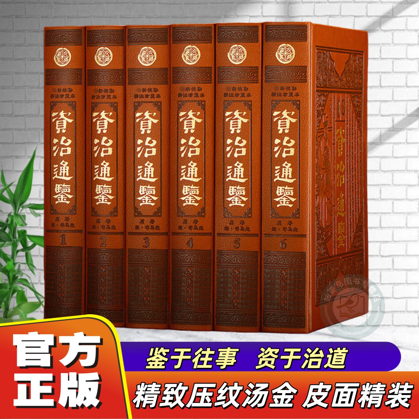 【官方正版】资治通鉴书籍正版原著白话版全套全集全6册文白对照布面硬壳无删减中书历史类畅销书青少年初中高中生史记国学经典