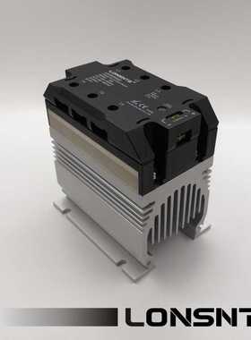 LG3A4840D蓝石LONSNTE三相固态继电器40A交流380VAC散热器一体SSR