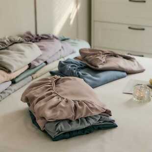 夏季60支天丝冰丝床笠单品床罩防滑床垫套裸睡丝滑凉感加高30公分