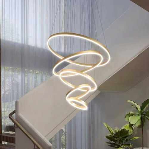 复式大吊灯客厅灯现代简约轻奢别墅楼梯loft创意灯具艺术灯饰网红