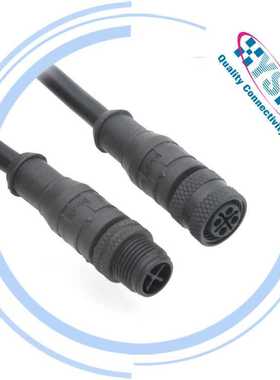 PS-AM12S3.002-10/S5015 M12 S-code 2+PE直公头线缆PUR 带线10米