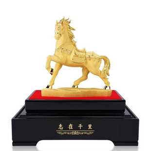 厂家 沙金马摆件客厅饰品生肖蛇办公室桌志在千里店铺开业礼品