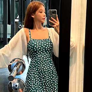 学生度假保守遮肚泳衣bikini 女士连体碎花清晰裙式 2024年韩版 时尚