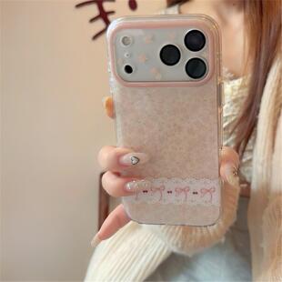 蕾丝边小碎花适用iphone17promax手机包苹果1516promax保护套新款