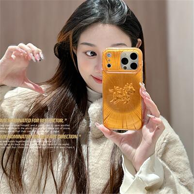 极光金色小马适用iPhone17手机壳