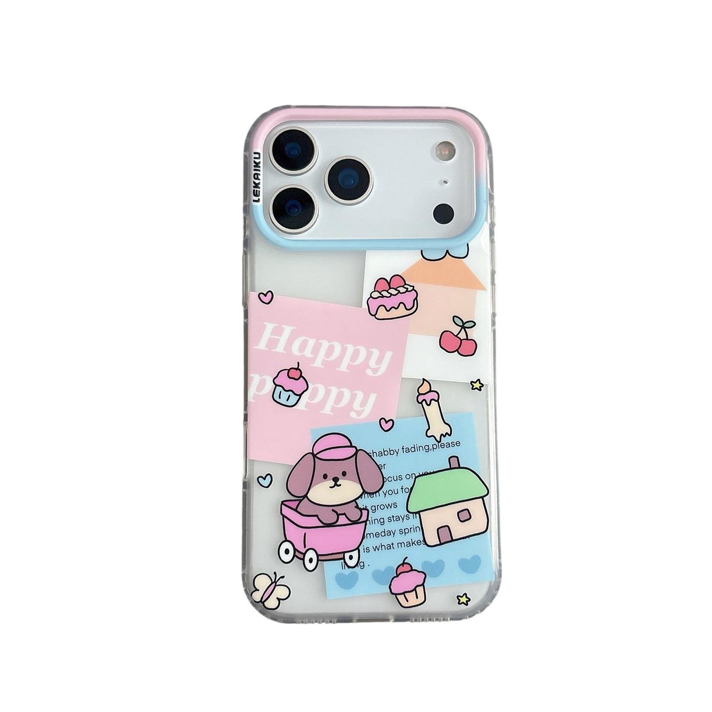 ins韩风卡通房子小狗苹果1