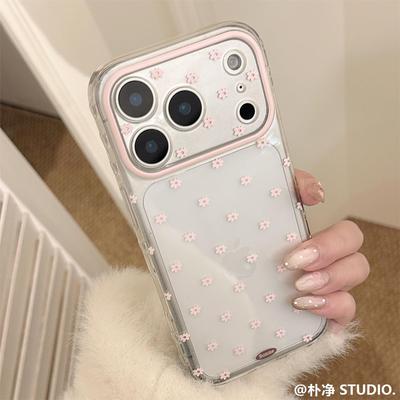 粉色小花苹果17proma手机