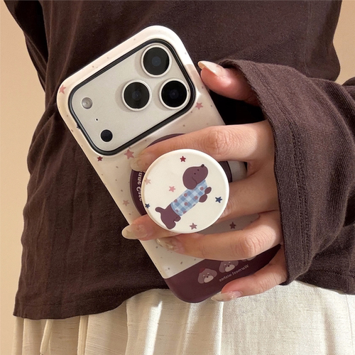 复古小狗磁吸支架苹果iPho