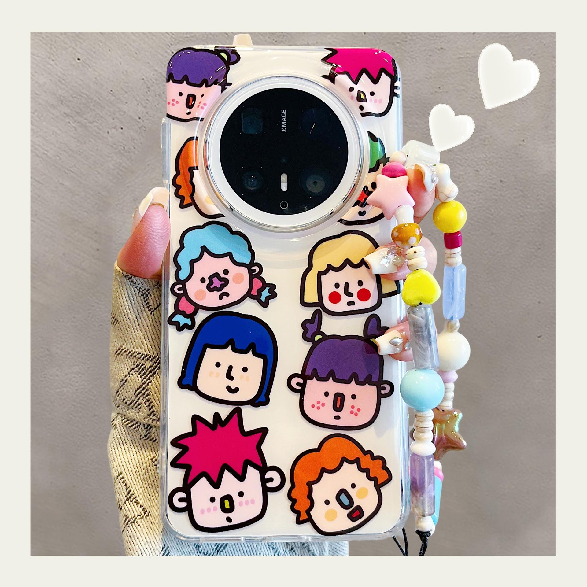 适用华为mate70pro+新款手机壳韩风个性可爱男孩女孩头像mate60pr