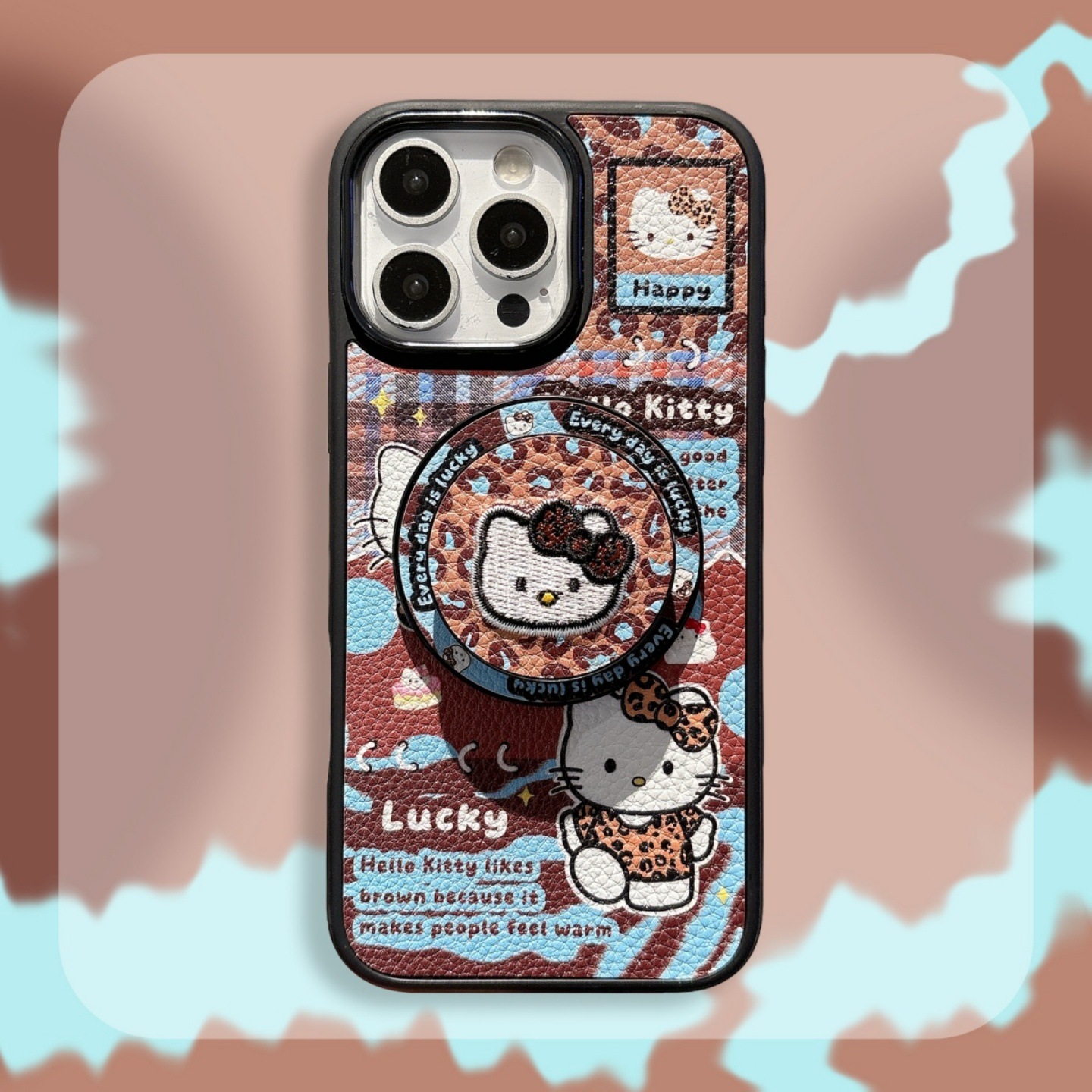 蓝棕豹纹kt猫iPhone16prma