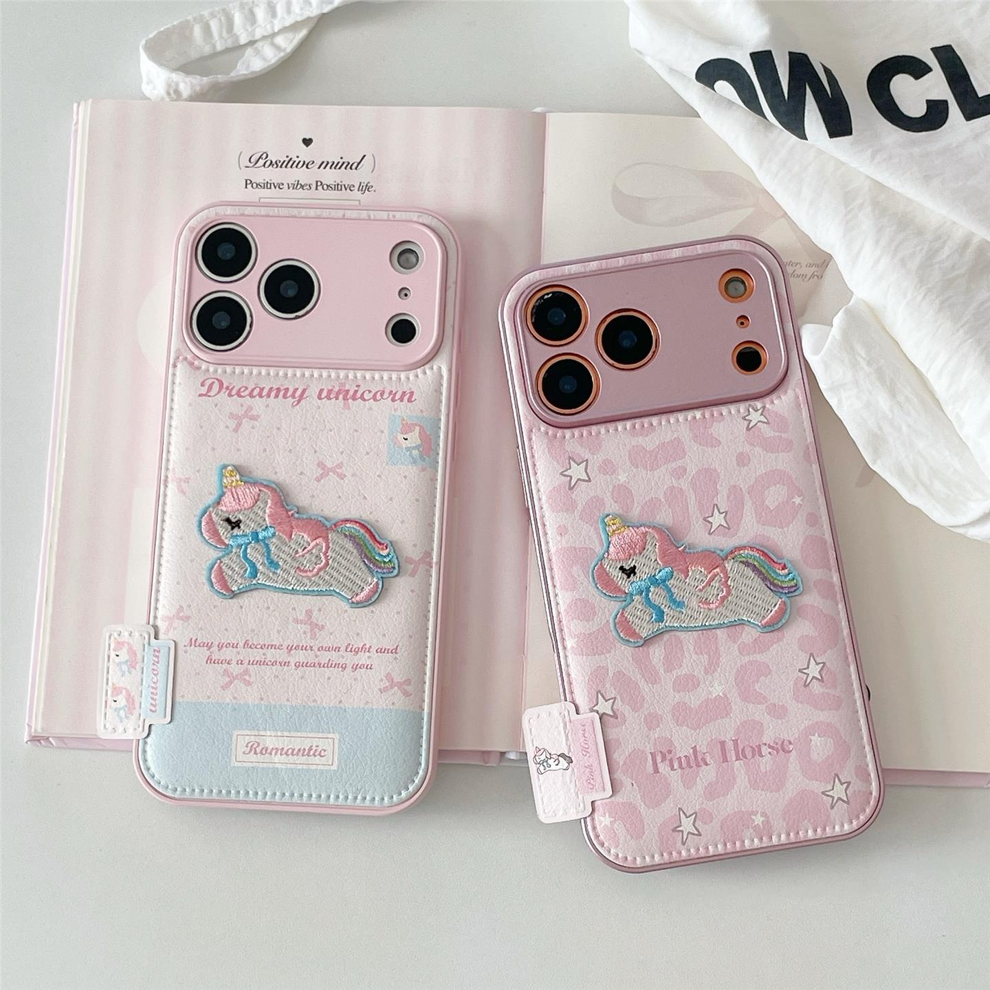 ins韩风皮质小马包苹果17手机壳