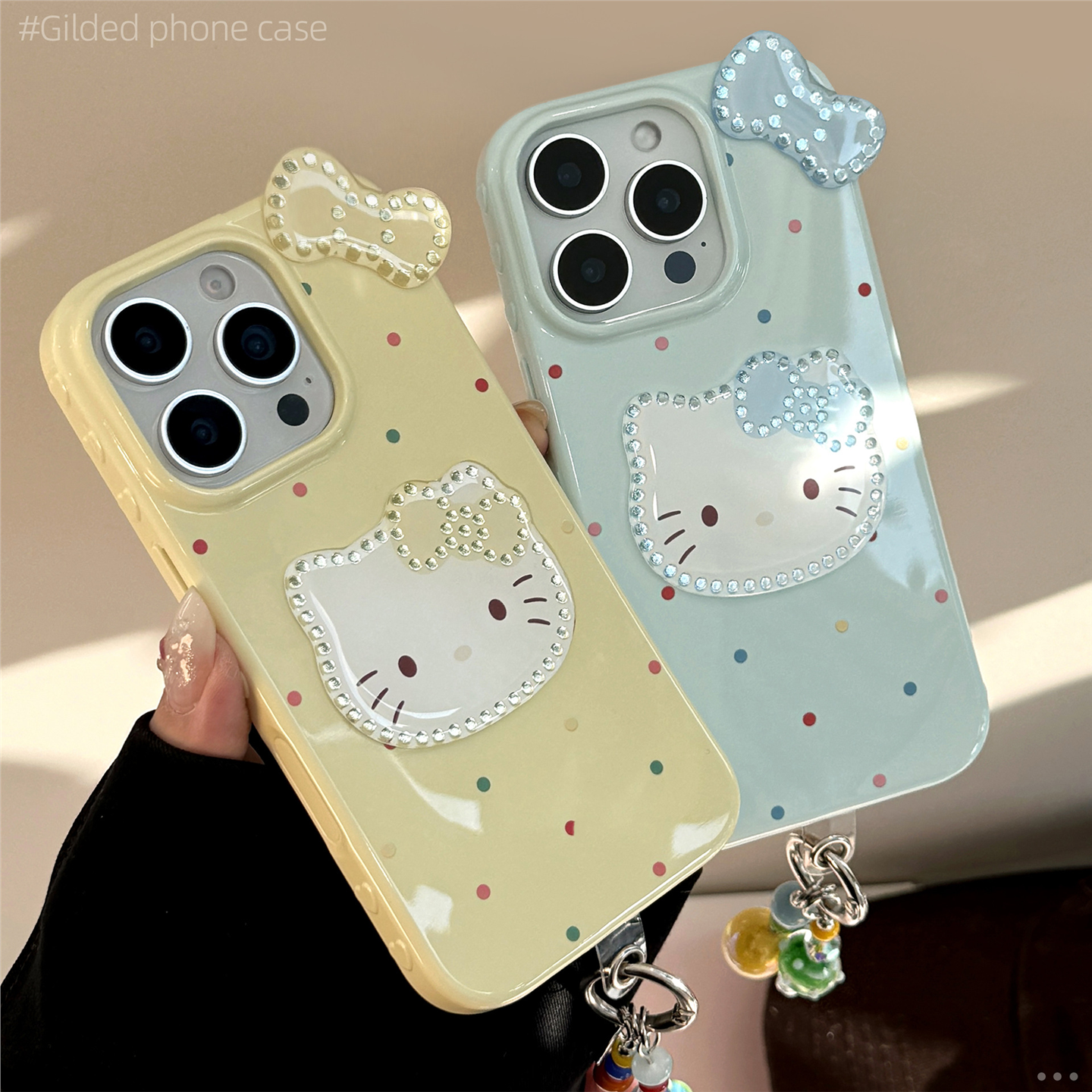 Apple, three dimensional compatible iPhone 16, bag, pendant with bow, 17promax, iphone