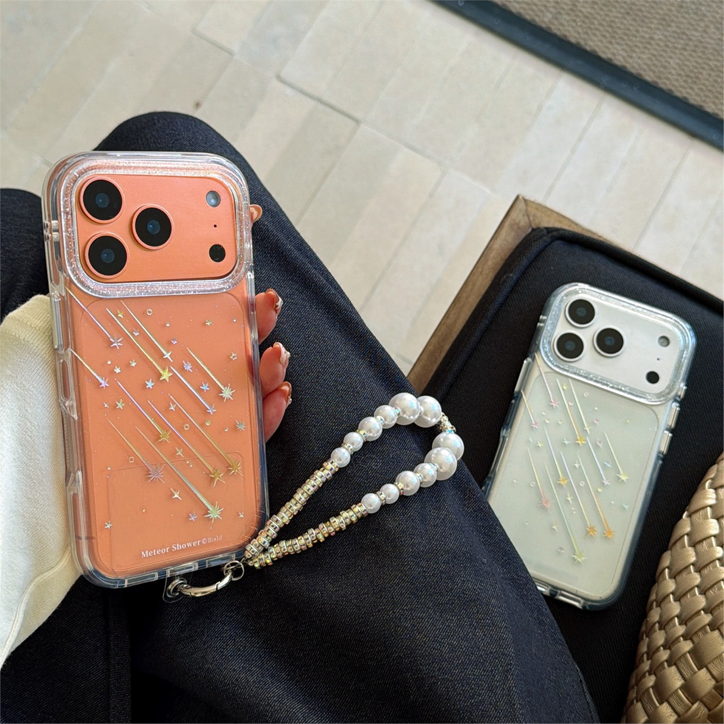 ins韩风鎏金流星苹果17pro