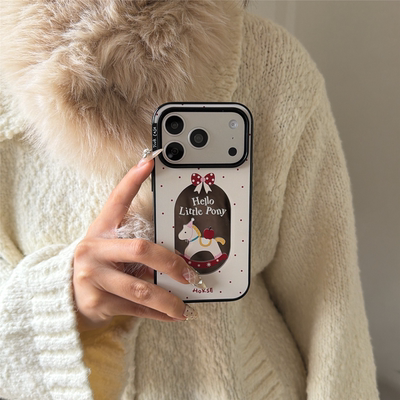 镜面蝴蝶结苹果小马适用ip