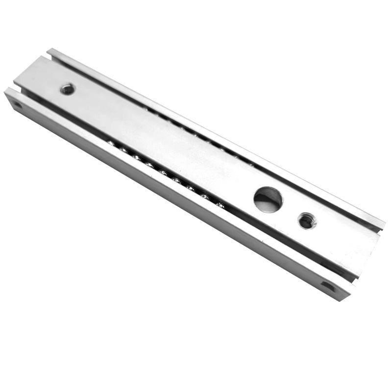 超短6mme厚微型二节滑动抽屉导轨双向推拉16mm宽铝合金伸缩滑轨道