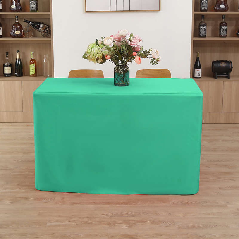 定制会议桌罩活动展会台罩印logo培训台布长条桌T子罩布桌布长方