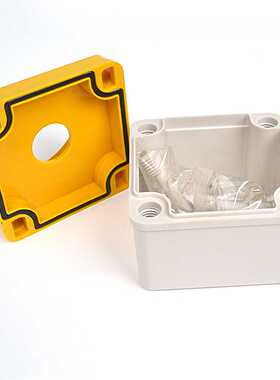 TJ-AG-0808-Q1接线盒开关按钮防水接线急停开关黄色指示灯塑料盒