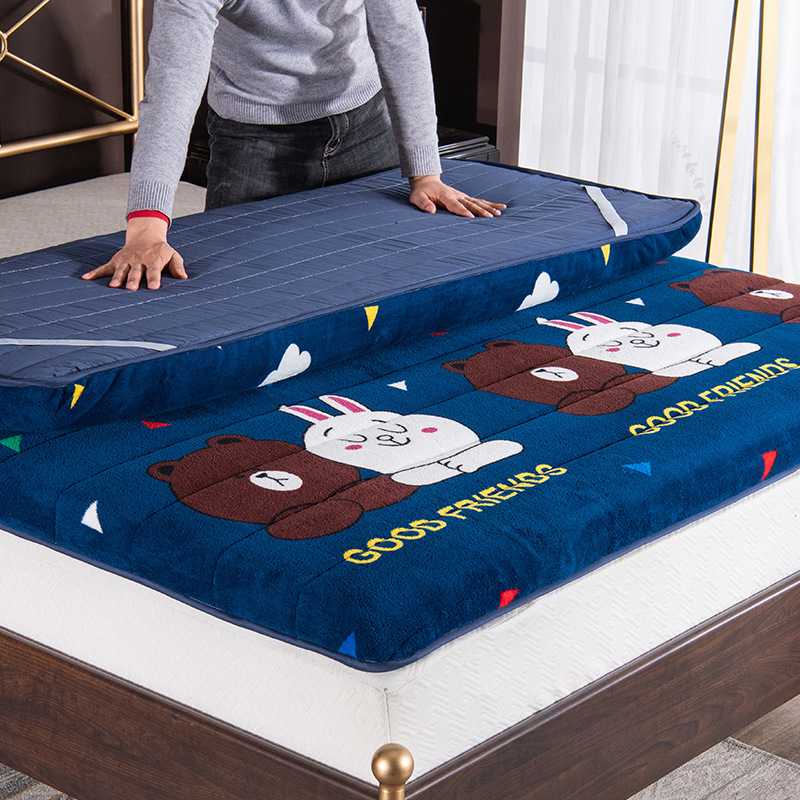 万韵新款加厚可折叠海绵床垫 榻榻米床褥子单双人学生宿舍垫子