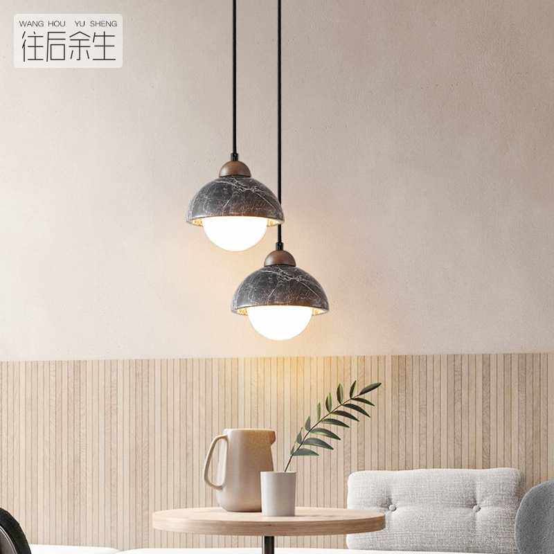 天然大理石简约现代卧室床头吊灯北欧餐厅轻奢高级感意式极简灯具