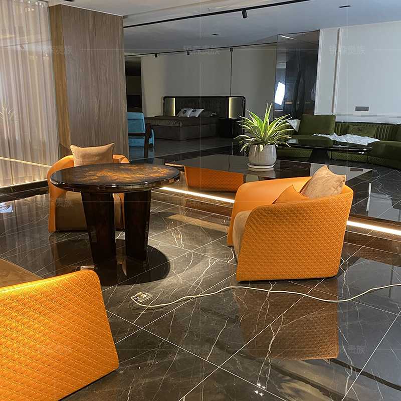 威登家具 意式轻奢真皮沙发 意大利后现代皮艺沙发 小户型客厅沙