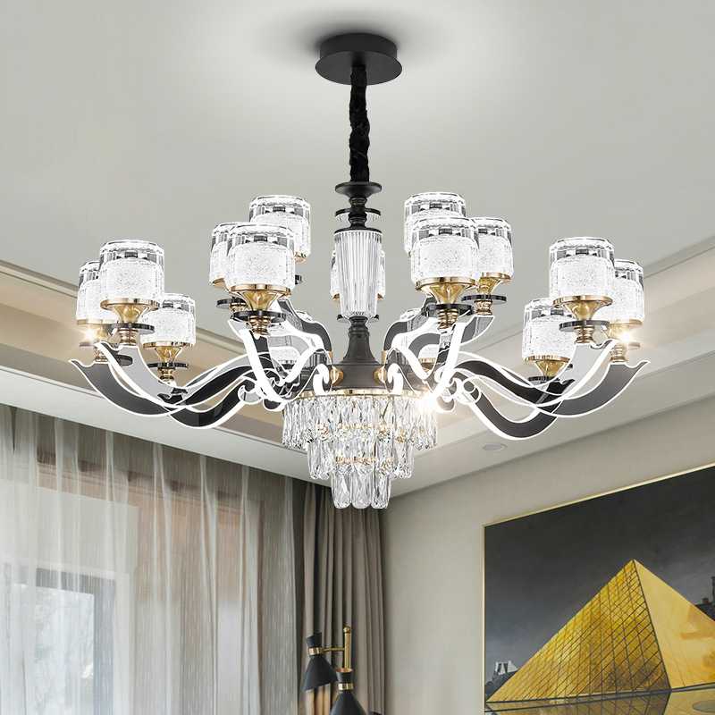 轻奢水晶吊灯吊灯客厅灯现代简约大气餐厅卧室2022年新款法式吊灯