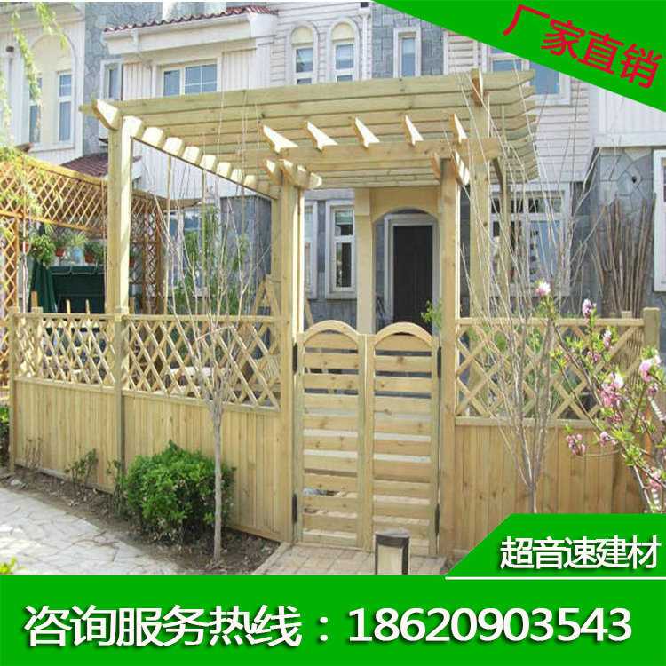 防腐木葡萄架庭院户外地板碳化木爬藤花架廊架凉亭实木单边靠墙