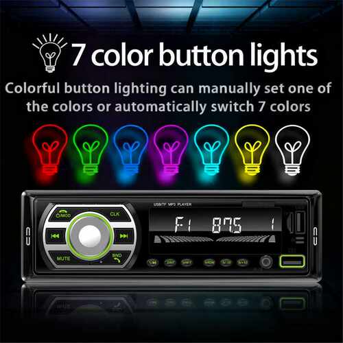 工厂直销车载蓝牙mp3播放器2218大屏双usb充电功能TF/FM/七彩灯