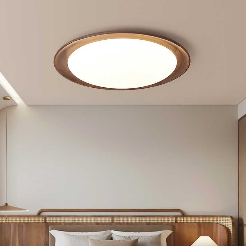 北欧卧室灯客厅灯创意云朵星星吸顶灯日式原木led儿童房书房灯具