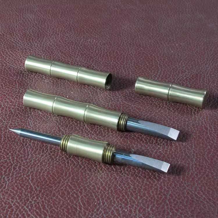 篆刻工具纯铜杆竹节钨钢篆刻刀刻印章木章葫芦分体式三刀头可换头