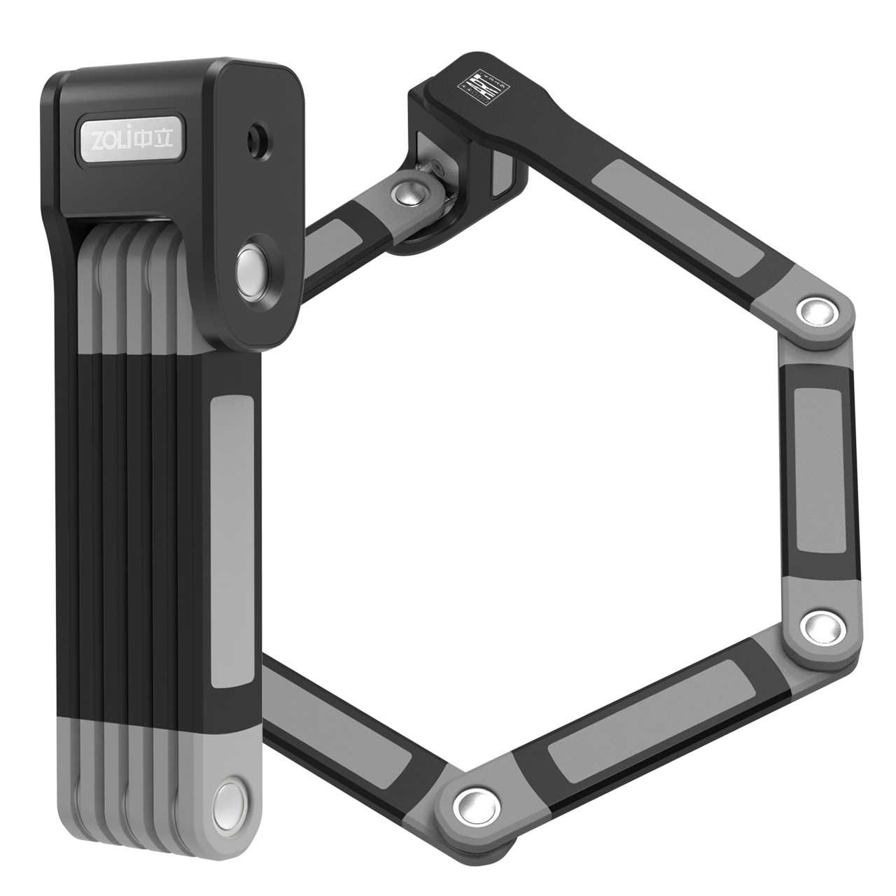 中立自行车锁折叠锁89707ART2星便携抗压夜剪自行车电瓶车