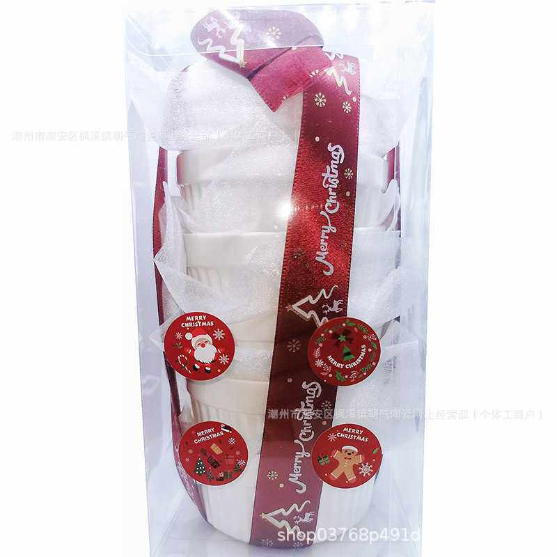 陶瓷烤碗甜品碗烘培甜点舒芙蕾餐碗圣诞节礼品瓷碗套装