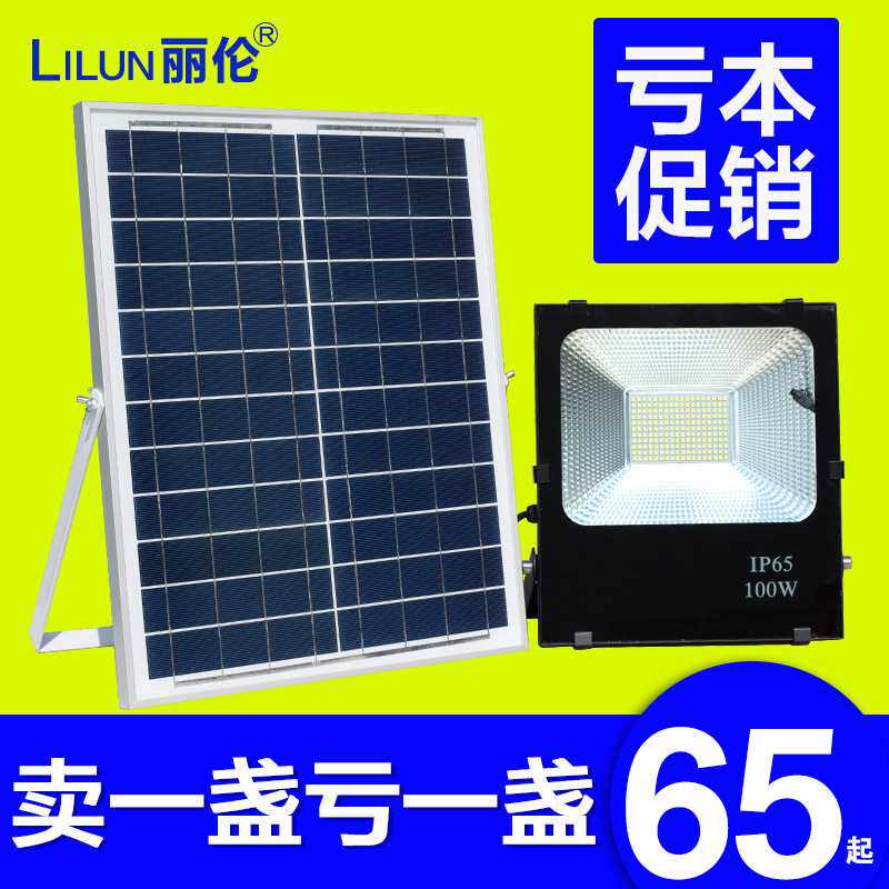 太阳能灯户外路灯庭院围墙家用农村草坪防水室内一体光控投光灯