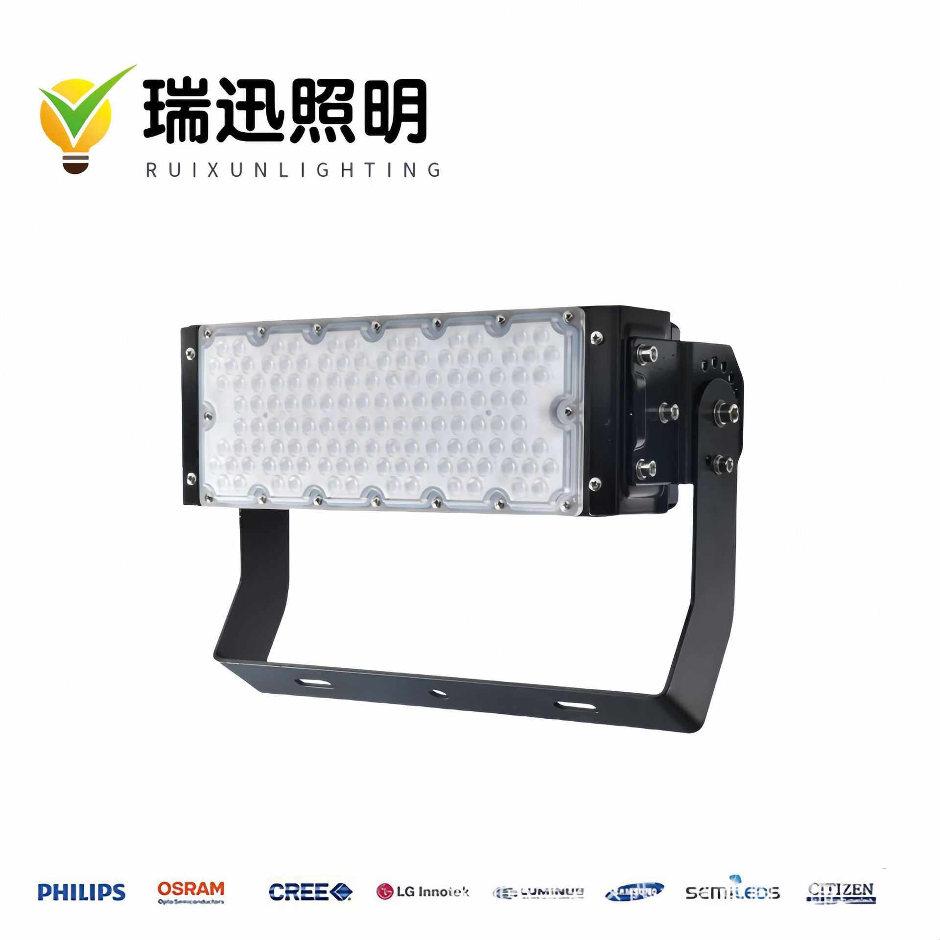 100W200W300W户外防水LED大功率投光灯 高杆照明模组隧道投光灯