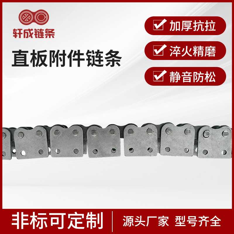 10A12A16A20A直板带附件双侧双孔开沟机输送机械滚子链条传动链