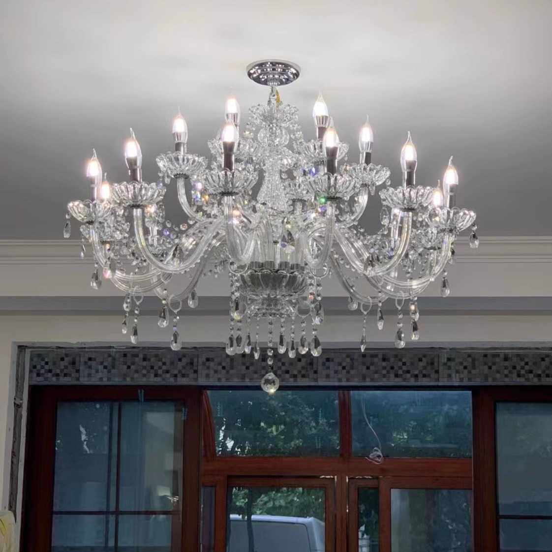 法式轻奢水晶吊灯复古宫廷风客厅创意个性餐厅灯高档婚礼灯具