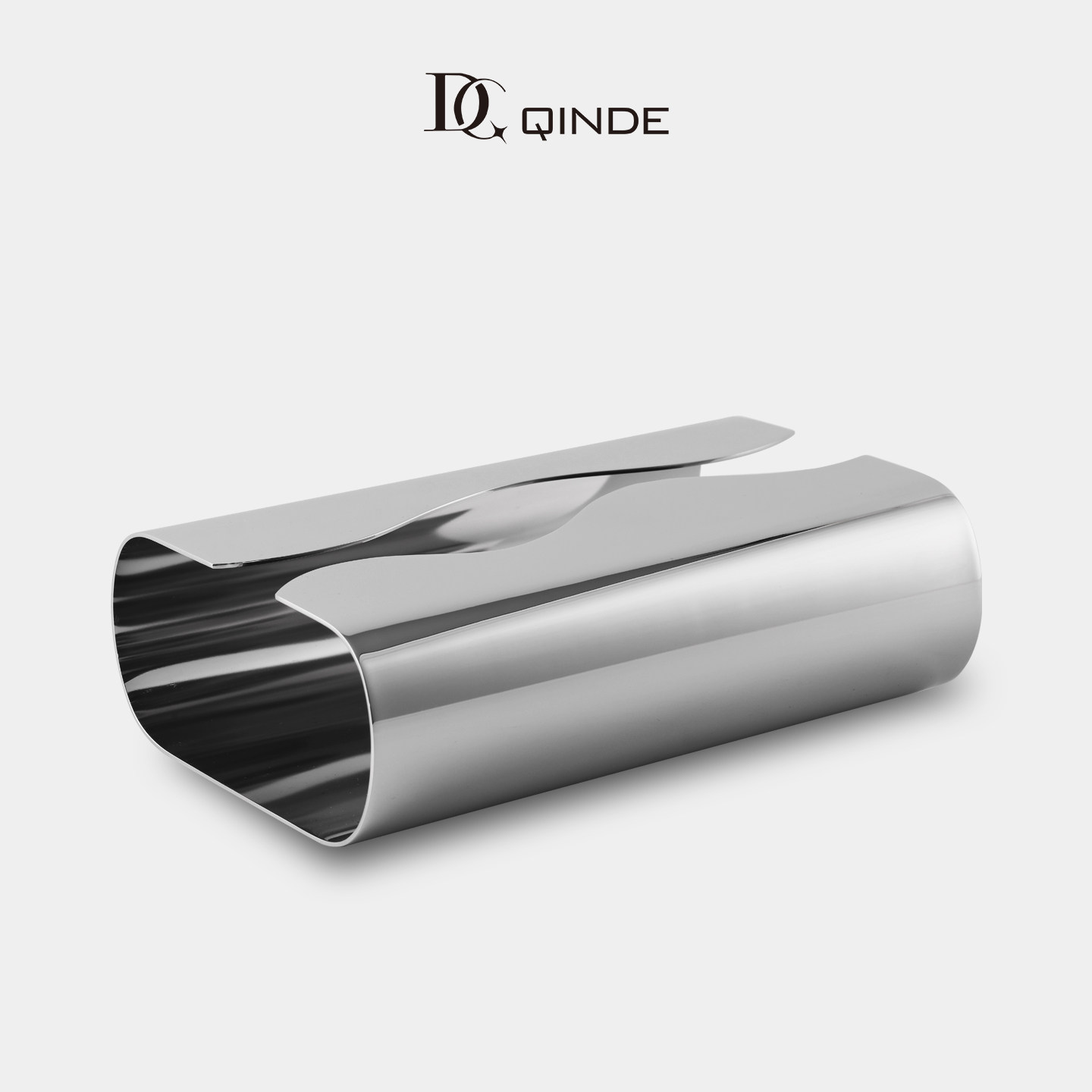 琴得QINDE北欧轻奢纸巾盒简约高级感创意茶几摆件不锈钢抽纸盒子