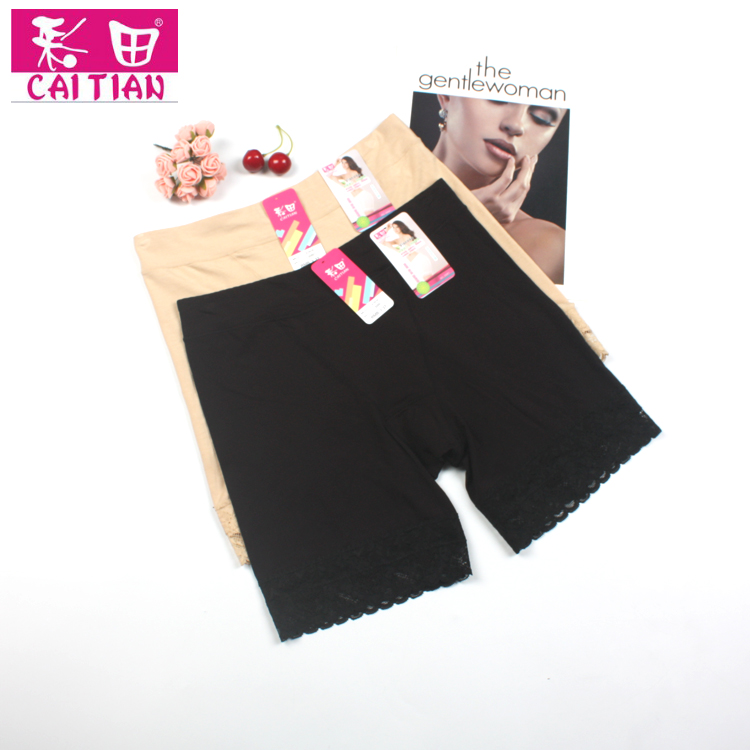 彩田安全裤 高腰30881内裤安全裤二合一 安全裤女防走光蕾丝薄