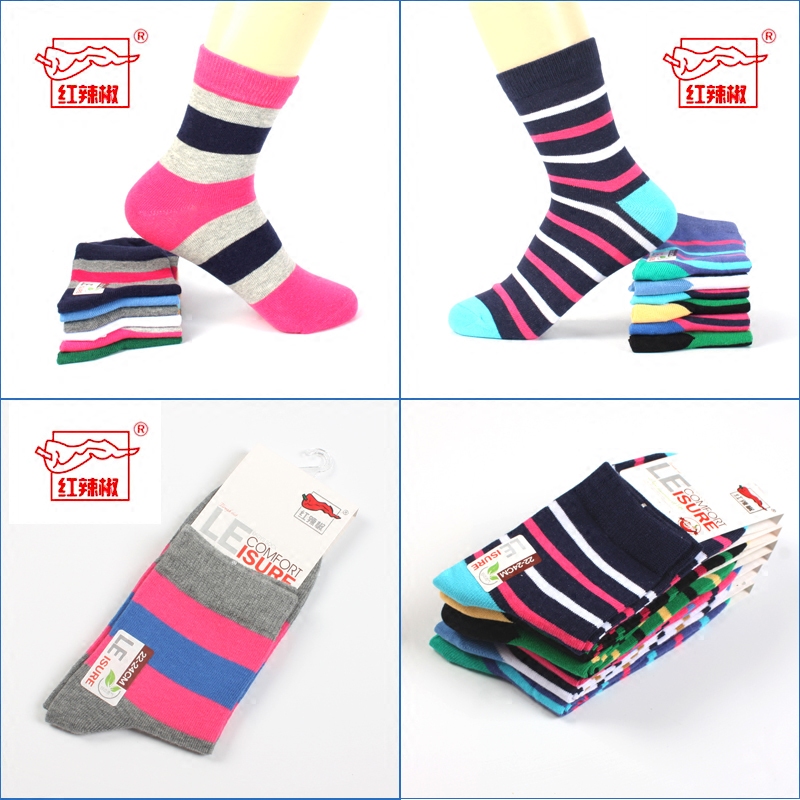 红辣椒冬季加厚保暖中筒袜