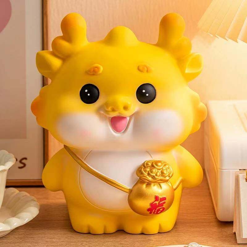 大容量防摔可爱新卡通龙储蓄罐可进可出存钱罐儿童男女孩礼品摆件