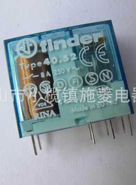 Finder芬德继电器Type44.52S  40.52 24VDC继电器底座95.75/95.05
