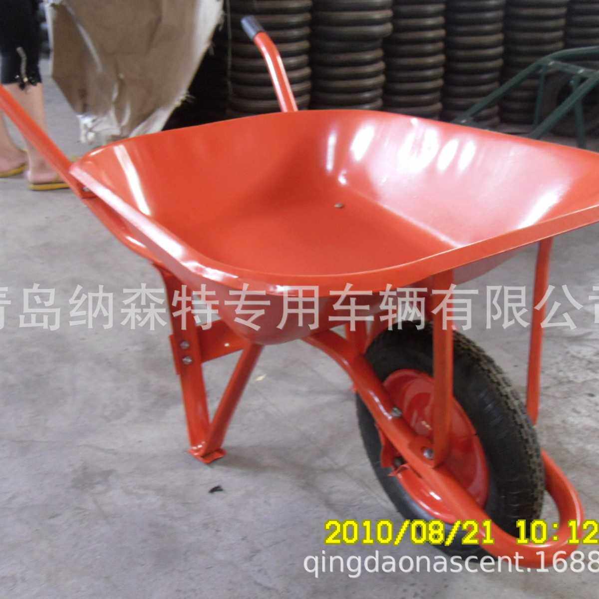 工具车充气独轮手推车物流手推车建筑手推车车腿焊接铁板WB6200