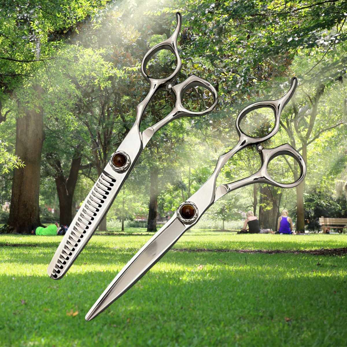 全数控美发剪刀 VG10 剪刀厂 牙剪 平剪  N7-6寸 发型师剪刀 CNC