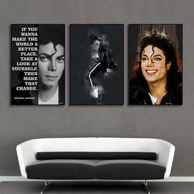 商用装修迈克尔杰克逊装饰画卧室舞蹈室清吧挂画MichaelJackson