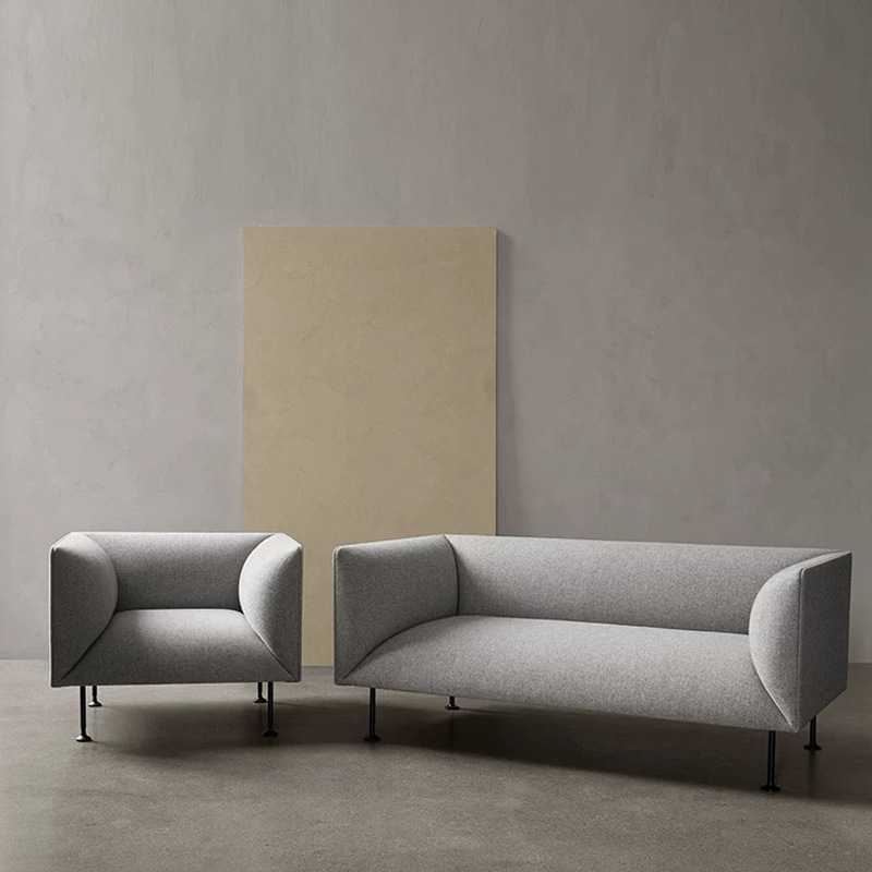 北欧简约布艺MENU沙发组合港式ins风创意沙发高脚休闲设计师家具