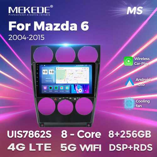 适用于04-15款马自达6 Mazda 6 车载大屏安卓导航仪 无线carplay