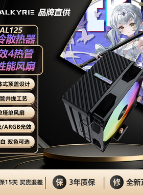 VK瓦尔基里AQ125/DX140散热器CPU风扇ARGB台式机电脑塔式风冷