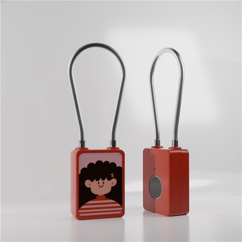 2024新款旅行运动安全指纹锁学生宿舍柜子指纹挂T锁创意宠物可爱