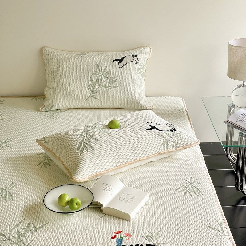 梨梦 甜甜圈 可爱冰丝凉席三件套凉感豆豆夏季席子床笠款双人床上,床上用品,冰丝席,淘宝优惠券,粉丝福利购,淘宝优惠卷